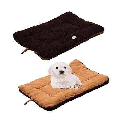 Pet Life Large Brown Nestler High-Grade Plush and Soft Rounded Dog Bed