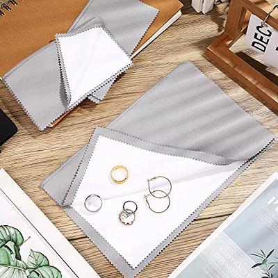 Pro Size Polishing Cloth Set of 2 Large Cleaning Cloths Pure Cotton Made in  USA for Gold Silver and Platinum Jewelry Coins Watch, Silverware 11 x 14