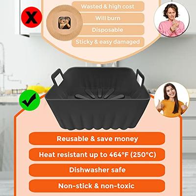 Silicone Air Fryer Liner for COSORI 5.8Qt Air Fryer Oven, Non-Stick  Reusable Air Fryer Silicone Basket Silicone Pot Parchment Liners Compatible  with