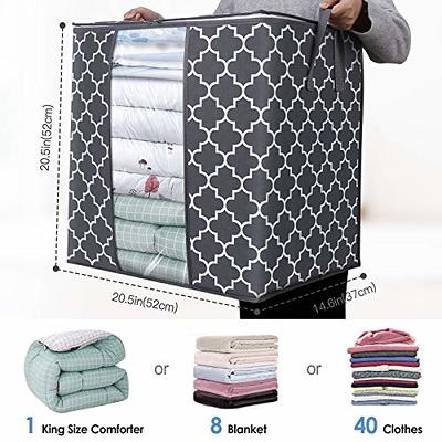 Darzheoy Storage Bags, Large Blanket Clothes Organization and Storage  Containers for Blanket Comforter Pillow Bedding, Foldable Closet Organizers  Storage Containers with Sturdy Zipper (S) - Yahoo Shopping