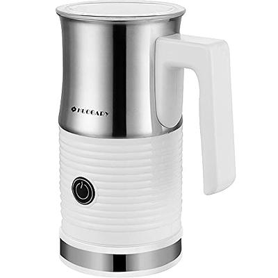 Huogary Electric Milk Frother and Steamer - Stainless Steel Milk Steamer  with Hot and Cold Froth Function, Automatic Foam Maker, 120V (White) -  Yahoo Shopping