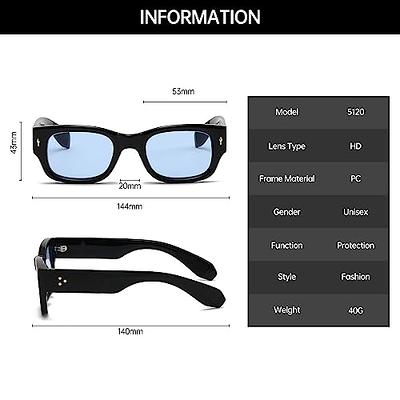 AIEYEZO Square Sunglasses for Women Men Square Thick Frame Sun Glasses  Simple Designer Style Shades