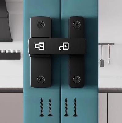 Bathroom Door Lock Sliding Door Latch Window Cabinet Swivel Lock Zinc Alloy  Door Locks for Bedrooms Interior Door Privacy Flat Latch with Screw for  Wine Cabinet Closet Door Lock Door Latch (Black) 