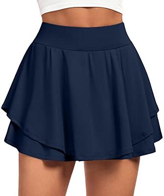 Layered Athletic Skirt in Navy Butterfly