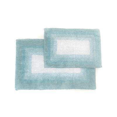 2pc Whitney Ombre Reversible Bath Rug Set Dark Blue - Chesapeake