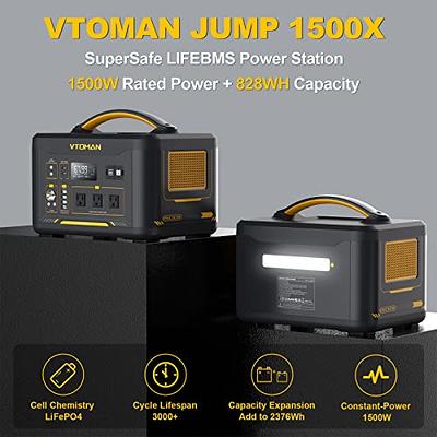 VTOMAN Jump 1500X Solar Generator with 220W Panels Included, 828Wh LiFePO4  Backup Power Station w/ 3 1500W AC Outlets(3000W Peak), 100W Type-C, Solar  Generator for Power Outage, Off-grid, Camping - Yahoo Shopping