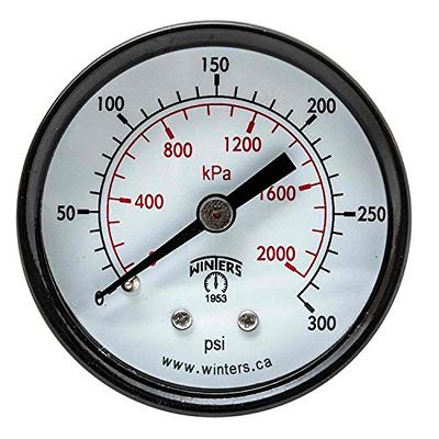 Portable Dual Scale Dial Gauge 1/4 NPT -30HG/0PS Vacuum Pressure