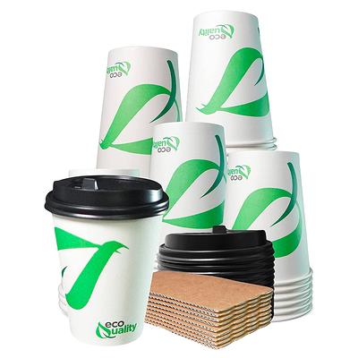 12 oz White Compostable Paper Coffee Cup