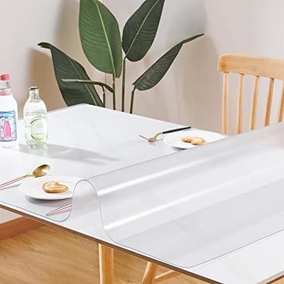 42 x 60 Inch Clear Table Cover Protector, 2mm Thick Custom Wipeable  Waterproof PVC Desk Pad, Clear Plastic Table Cloth, Heat Resistant Table  Top Protector for Dining Room Table 