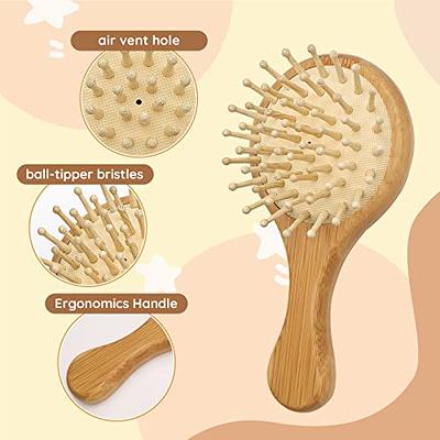 Fuller Brush Hair & Beard Brush - Pocket Hairbrush & Detangler w/ Boar Bristles