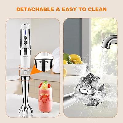 OVENTE Ultra-Stick 2-Speed Red Hand Immersion Blender Set with