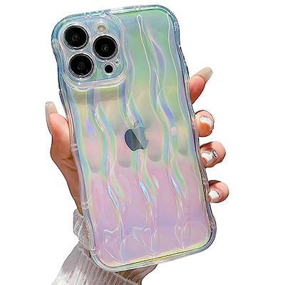 Cute Candy Wavy Edge Phone Case For iPhone 15 14 13 12 Pro Max Clear Soft  Cover