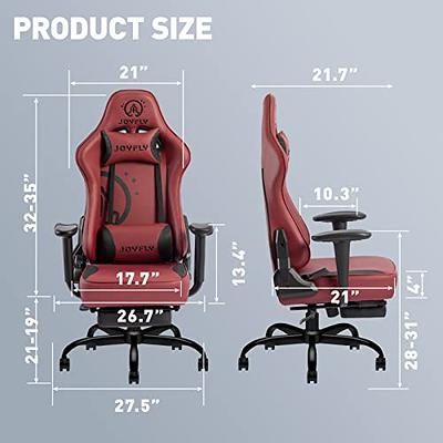 ZHISHANG Gamer Chair, Ergonomic Gaming Chair with Footrest, High Back Computer  Chair for Adults, Swivel Chair with Headrest and and Lumbar Support, 350lbs  Capacity(Red) - Yahoo Shopping