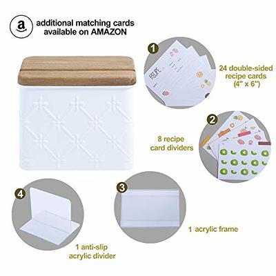 24 Card Divider Set 4 x 6 Recipe Cards 