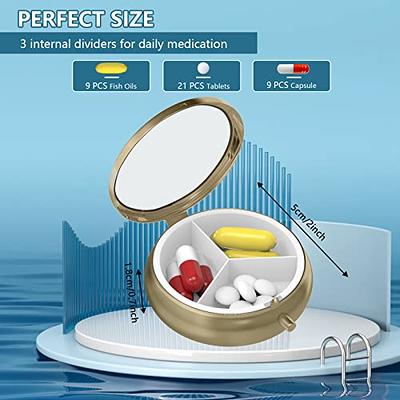 Travel Pill Case, Small Pill Box - Dtouayz Portable Pill Container for  Purse or Pocket, Daily Medicine Organizer Waterproof 4 Compartment Compact  Pill Holder for Vitamins, Supplements, Medication - Yahoo Shopping