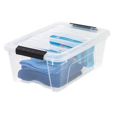 IRIS USA 3 gal. Store-It-All Storage Tote with Latching Buckles