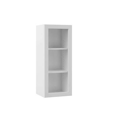 Hampton Bay Designer Series Melvern Assembled 36x30x12 in. Wall Open Shelf Kitchen Cabinet in White