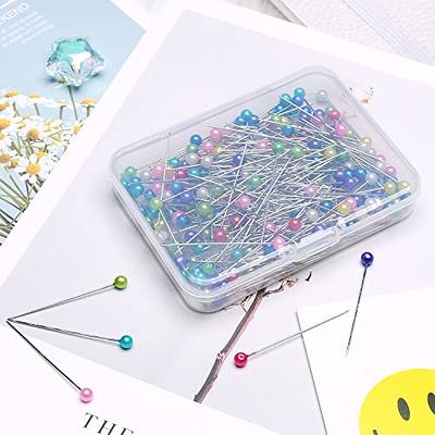 250pcs 1.5 Inch Sewing Pins Glass Ball Multicolored Head Pins Straight for  Dressmaker Jewelry Decoration Sewing Projects 