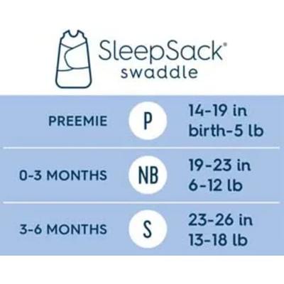 HALO SleepSack Swaddle Ideal Temp Baby Sleeping Bag, 1.5 Tog, Grey, 0-3  months