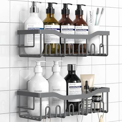 FAFOOU Shower Caddy Organizer 5 Pack, Self Adhesive Shelves Basket for  Bathroom Storage Home Decor, Shelf Inside Rack, Wall Mounted RV Accessories