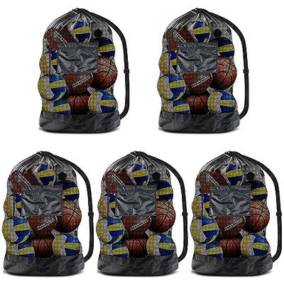  VVWAYSE Ball Storage Mesh Soccer Ball Bag Holder Heavy Duty  Drawstring Bags Team Work for Basketball, Volleyball, Baseball, Swimming  Gear With Shoulder Strap, Large Mesh Bags With Zipper : Sports