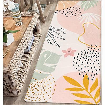 2x3 ft Door Mat Entryway Rugs Washable Boho Rug Small Area Rugs for Entryway  Bedroom Bathroom Kitchen Lliving Room, Soft Flower Rugs Low Pile Non-Slip  Rubber Backing Carpet Washable Rug Orient Indoor