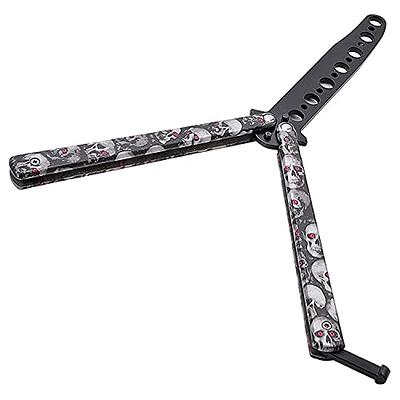  GOOD WORKER Butterfly Knife Trainer - Practice Balisong  Butterfly Knives NOT Real NOT Sharp Blade - Black Dull Trick Butterfly -  Butter Fly Training K14B : Sports & Outdoors