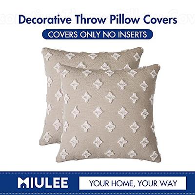  MIULEE Pack of 2 Pillow Covers 24 x 24 Inch Sage Green