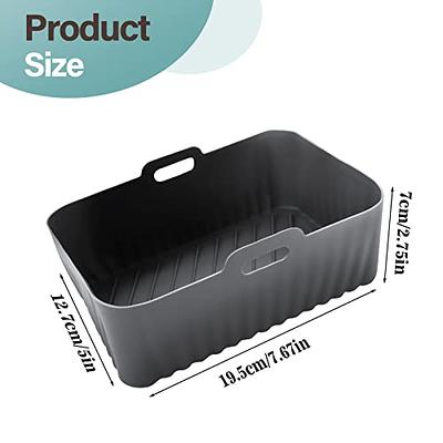 Silicone Air Fryer Liner, Ninja Air Fryer Accessories, Dual Air Fryer  Accessories, 7.9Inch Rectangular Tower Air Fryer Basket, Air Fryer Silicone  Liners Reusable 2Pcs Foldable(Black)