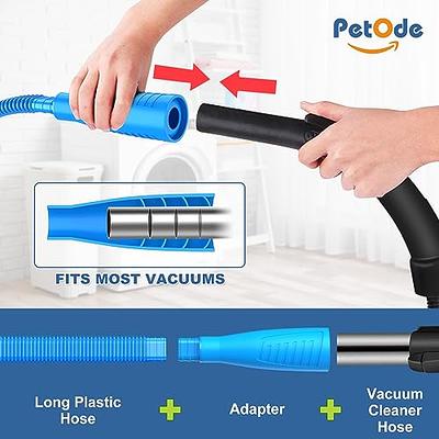 PetOde Dryer Vent Cleaner Kit Dryer Lint Vacuum Attachment with Stretch  Universal Connector, Dryer Vent Cleaning Tool Vacuum Hose Lint Remover, Blue