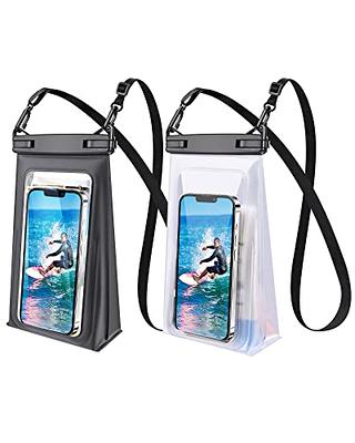 Niveaya Double Space Waterproof Phone Pouch - 2 Pack, Waterproof Phone Lanyard Case with iPhone 15/14/13/12 Pro Max/Pro/8 Plus, Galaxy S22/s21/s20