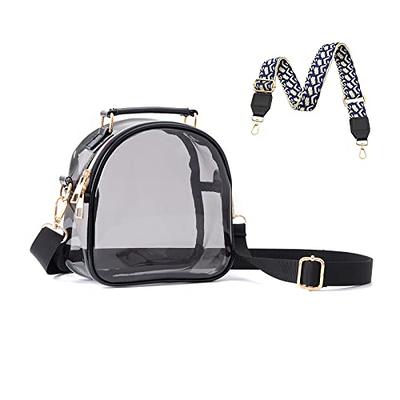 Clear Bag Stadium Approved Adjustable Strap Clear Crossbody Bag Clear Purse 1362/in Black | One Size