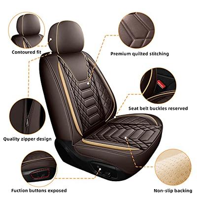 FREESOO Car Seat Covers Front Only 2pcs, Leather Driver Seat Cover Protector  Airbag Compatible Universal Fit for Sedan SUV Pick-up Truck Van (Coffee  8-2PCS) - Yahoo Shopping
