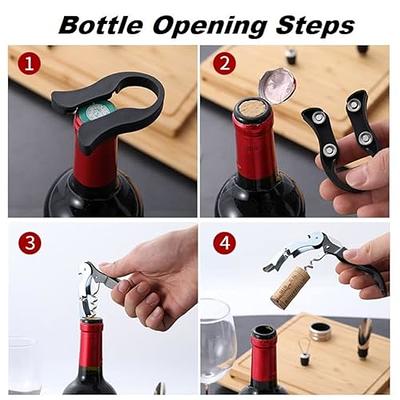 Wine Opener Set Including Foil Cutter, Bottle Stopper, Opener