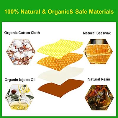 3Pcs/Set Cotton Beeswax Wrap Cloth Reusable Natural Food Grade