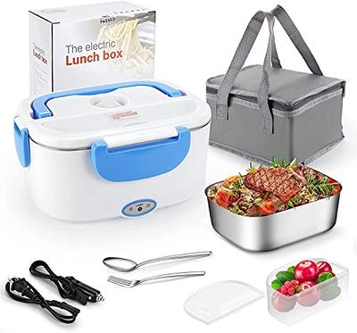 Electric Lunch Box Food Heater 80W/60oz, 3 in 1 Heated Lunch Boxes for  Adults,Portable