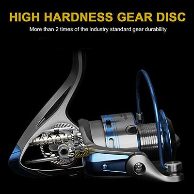 Sougayilang Spinning Reels Light Weight Ultra Smooth Powerful Fishing Reels  Golden 6000