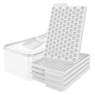 Mini Ice Cube Trays for Freezer - 4 Pack Tiny Ice Cube Tray with