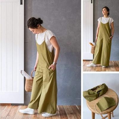 Ready To Ship/ Work Linen Jumpsuit/ Linen Jumpsuit/Loose Jumpsuit Overall  Women Romper Clothes - Yahoo Shopping