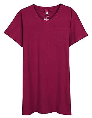 COLORFULLEAF 100% Cotton Night Shirts for Women Button Down Nightgown Soft Sleep  Shirt Comfy Night Dress (Pink, L) - Yahoo Shopping