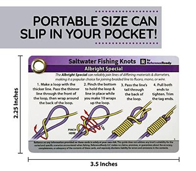 ReferenceReady Saltwater Fishing Knot Cards - Waterproof Pocket