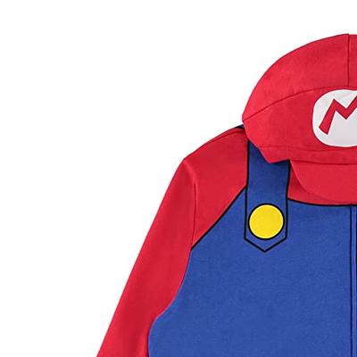 Nintendo Mens Mario Costume Hoodie - Mario and Luigi Classic Video Game  Cosplay Dress Up Costume Hoodie (Royal Red, X-Large) - Yahoo Shopping