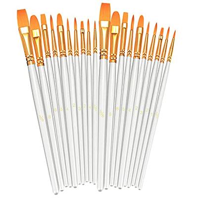 9pcs Artists Paint Brush Set Round Pointed Tip Nylon Hair Paint