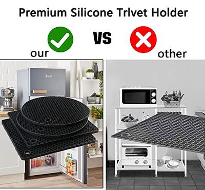 Unique Bargains Silicone Trivet Mats 2pcs Square Heat Resistant Non-Slip  Drying Mat for Kitchen Counter Table -Deep Gray