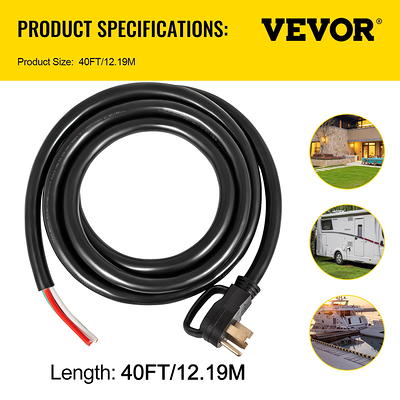 VEVOR 25 ft. 50 Amp RV Extension Cord 4 Wire Gauge RV Wire Diameter Extension Cord RV Cord Power Supply Cable