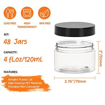 1 Gallon Clear Plastic Jars with Ribbed Liner Screw On Lids, BPA