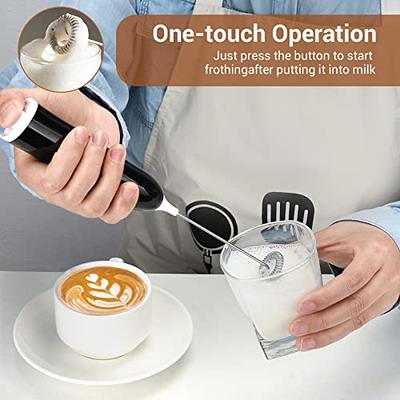 Zulay Kitchen Powerful Milk Frother Handheld Foam Maker for Lattes - Whisk  Drink Mixer for Coffee, Mini Foamer for Cappuccino, Frappe, Matcha, Hot