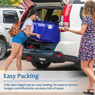 Cosy Family 4 Pack Heavy Duty Extra Large Moving Bags with Backpack Straps - Strong Handles & Zippers, Storage Totes for Space Saving, Fold Flat