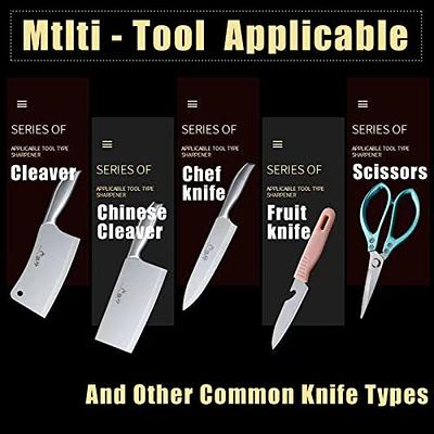 4-in-1 Kitchen Knife Accessories: 3-Stage Knife Sharpener Helps Repair,  Restore, Polish Blades and Cut-Resistant Glove