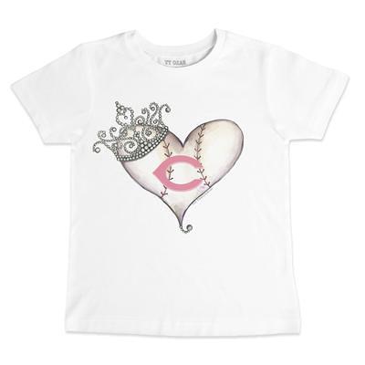 Minnesota Twins Tiny Turnip Girls Toddler Girl Teddy Fringe T-Shirt - White